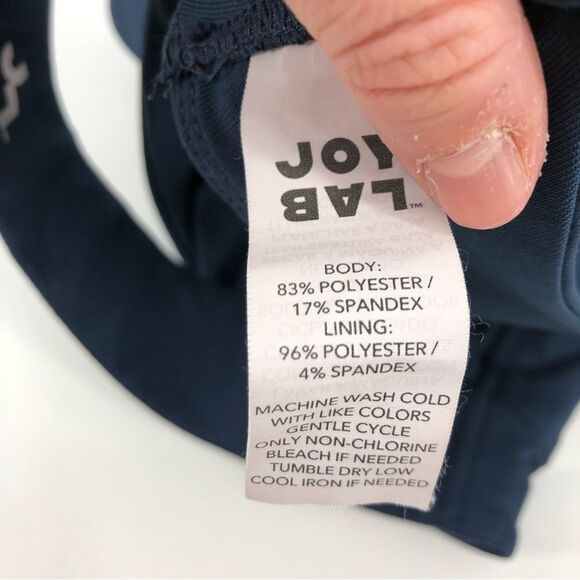 JoyLab Sports Bra XL Wrap V Cutout Back Navy Blue Unpadded - Picture 5 of 10